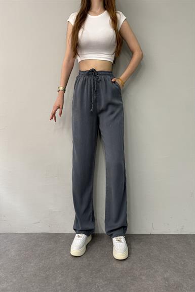 BEL LASTİKLİ TENCEL PANTOLON