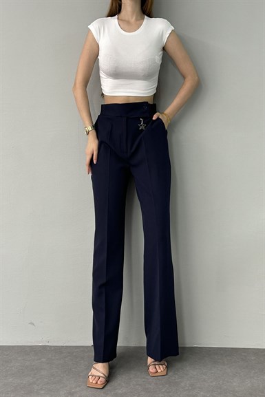 BEL RİBANA DETAYLI PANTOLON