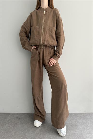 BELİ LASTİK DETAYLI PANTOLON