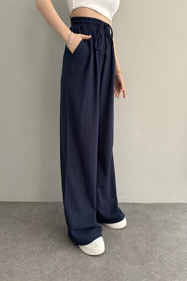 BELİ LASTİK DETAYLI PANTOLON