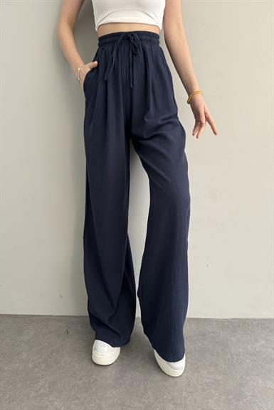 BELİ LASTİK DETAYLI PANTOLON
