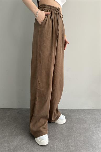 BELİ LASTİK DETAYLI PANTOLON