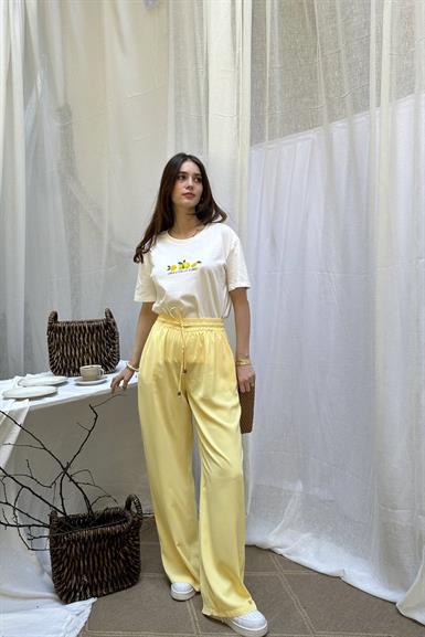 BELİ LASTİKLİ BOL PANTALON