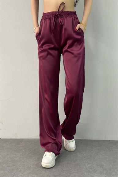 BELİ LASTİKLİ CEPLİ SATEN PANTOLON