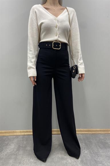 BOL PAÇA KEMERLİ PANTALON