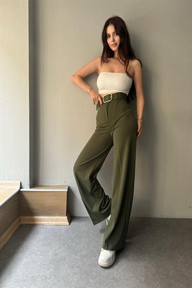 BOL PAÇA KEMERLİ PANTALON