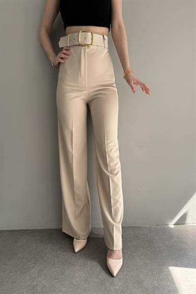BOL PAÇA KEMERLİ PANTALON
