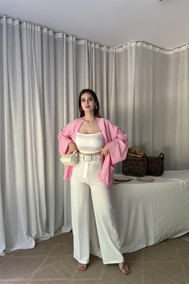BOL PAÇA KEMERLİ PANTALON