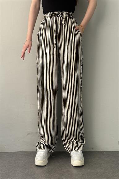 ÇİZGİLİ SATEN PANTOLON