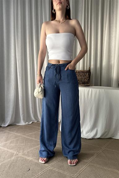 ÇİZGİLİ TENCEL PANTOLON