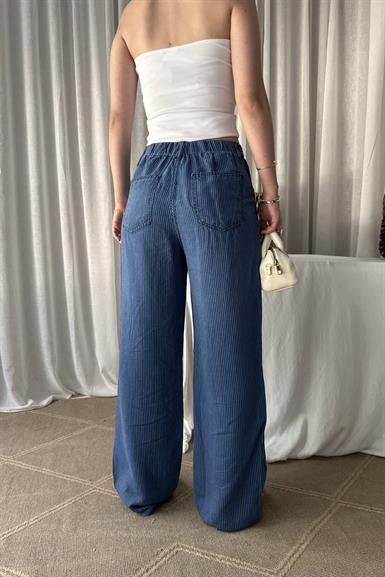 ÇİZGİLİ TENCEL PANTOLON