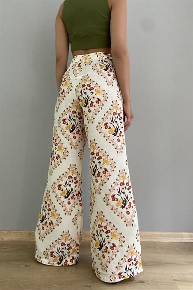 DESENLİ BOL KESİM PANTOLON