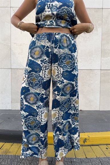 DESENLİ SATEN PANTOLON