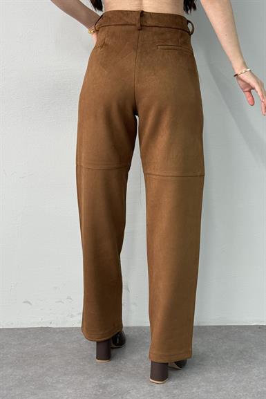 DİZİ DİKİŞ DETAY NUBUK PANTOLON