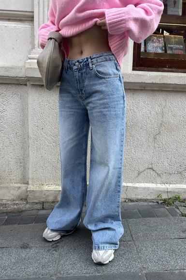 DÜŞÜK BEL KAR YIKAMA KOT PANTOLON