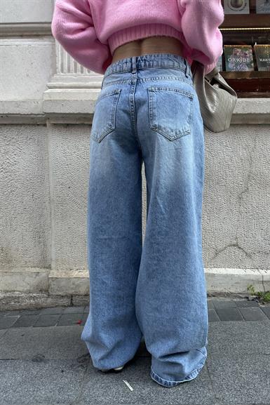 DÜŞÜK BEL KAR YIKAMA KOT PANTOLON