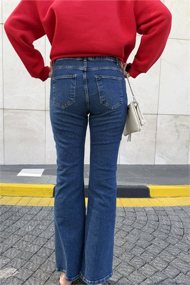 DÜŞÜK BEL LİKRALI BOOTCUT PANTOLON