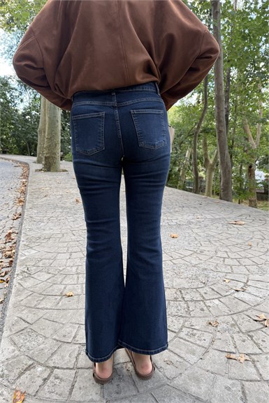 DÜŞÜKBEL LİKRALI FLARE PANTOLON