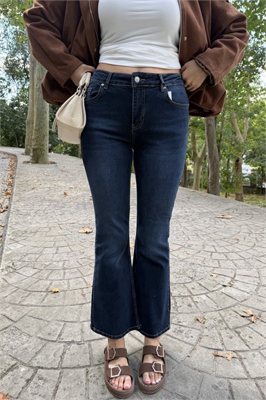 DÜŞÜKBEL LİKRALI FLARE PANTOLON