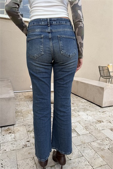DÜŞÜKBEL LİKRALI FLARE PANTOLON