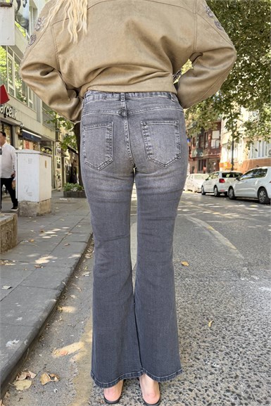 DÜŞÜKBEL LİKRALI FLARE PANTOLON