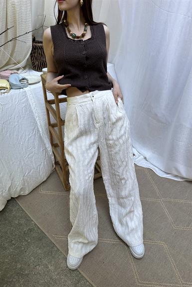 ETİKET DETAYLI PANTOLON