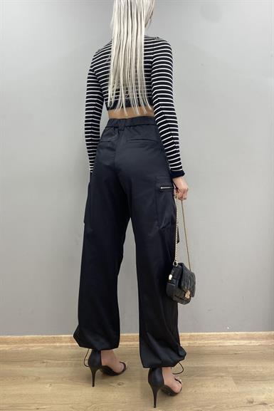 FERMUARLI SATEN PANTOLON