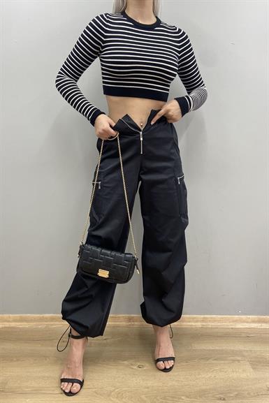 FERMUARLI SATEN PANTOLON