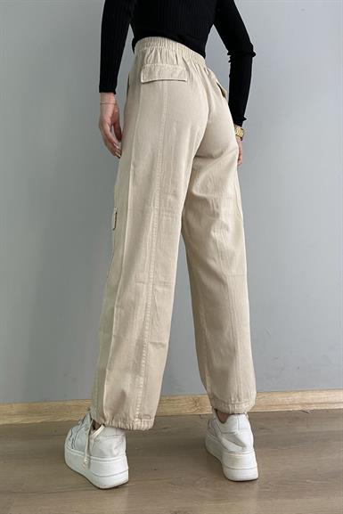 GABARDİN KARGO PANTOLON