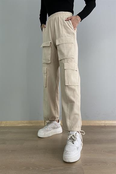 GABARDİN KARGO PANTOLON