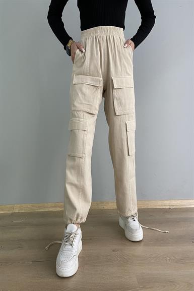 GABARDİN KARGO PANTOLON