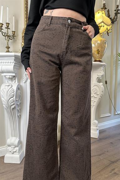 GABARDİN LEOPAR PANTOLON