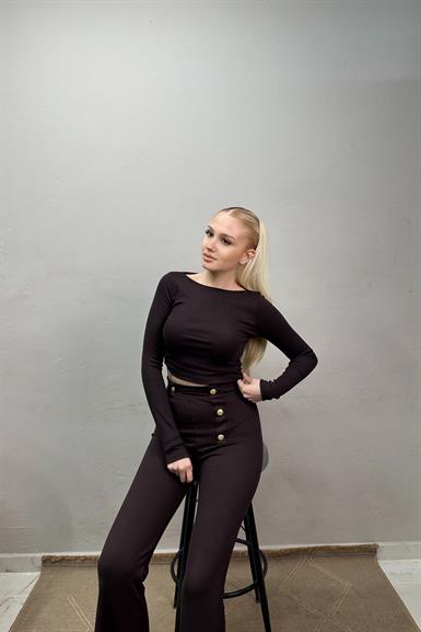 GOLD DÜĞME DETAYLI PANTOLON