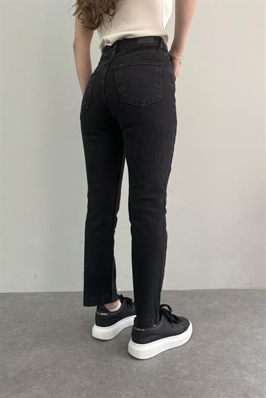 İNCİ TAŞLI ÇİÇEK DESEN MOM KOT PANTOLON