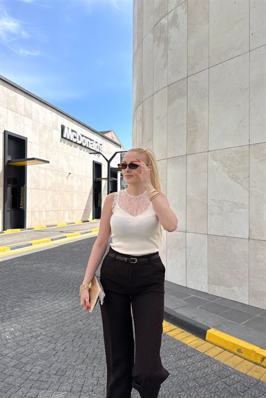 KEMERLİ DUBLE PAÇA PANTOLON
