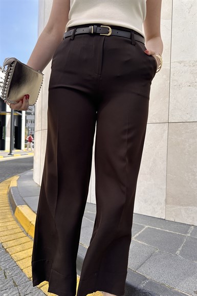 KEMERLİ DUBLE PAÇA PANTOLON
