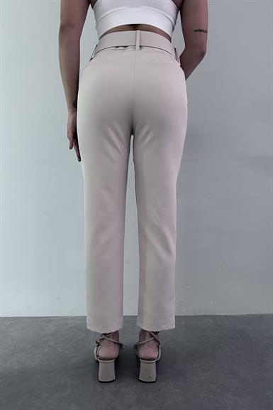 KEMERLİ TEK PİLE PANTALON