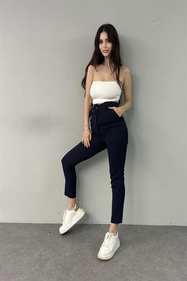 KEMERLİ TEK PİLE PANTALON