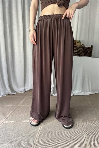 LASTİKLİ GENİŞ PAÇA MODAL PANTOLON