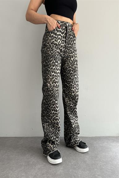 LEOPAR DESEN PANTOLON