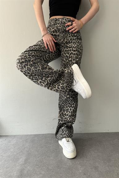 LEOPAR DESEN PANTOLON