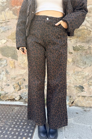 LEOPAR DESEN PANTOLON