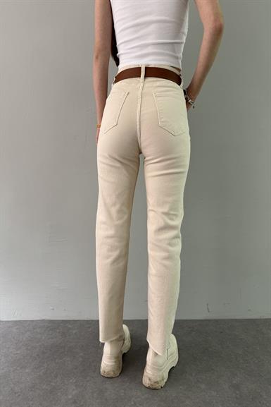 LİKRALI KEMERLI KOT PANTOLON