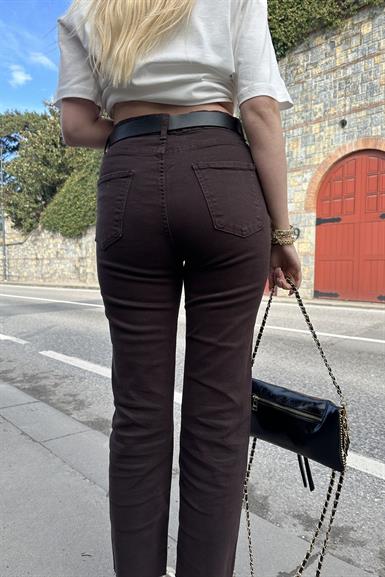 LİKRALI KEMERLI KOT PANTOLON