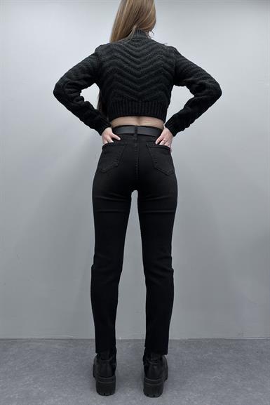 LİKRALI KEMERLI KOT PANTOLON