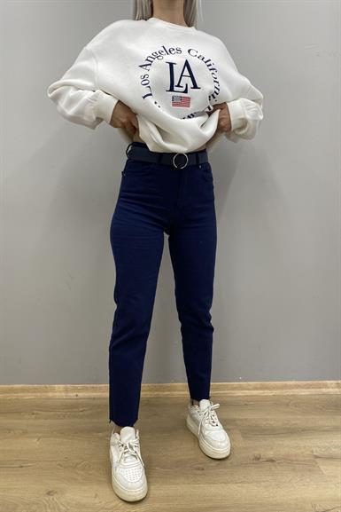 LİKRALI KEMERLI KOT PANTOLON