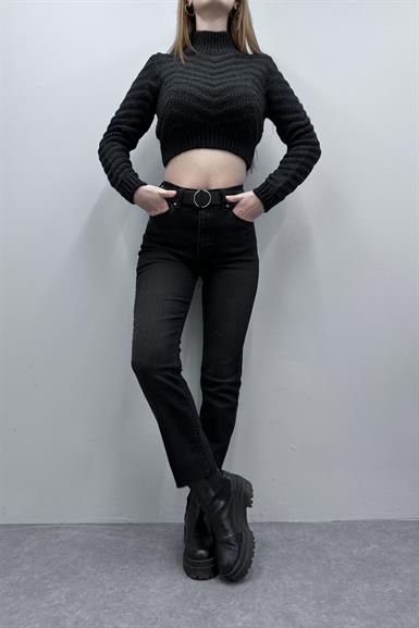 LİKRALI KEMERLI KOT PANTOLON