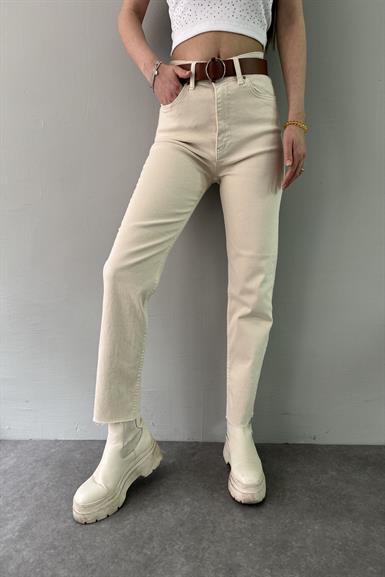 LİKRALI KEMERLI KOT PANTOLON