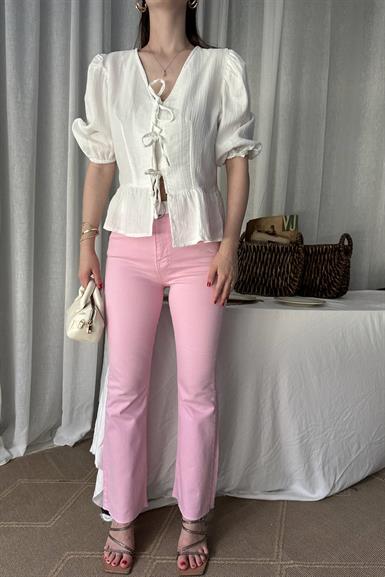 LİKRALI KEMERLI KOT PANTOLON