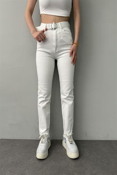 LİKRALI KEMERLI KOT PANTOLON